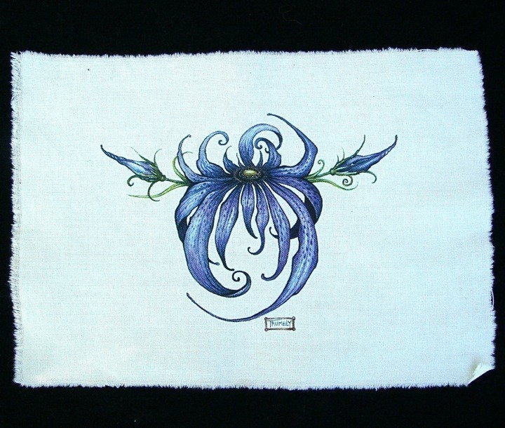 Zinnia- Organic Cotton Fabric Patch Embellishment