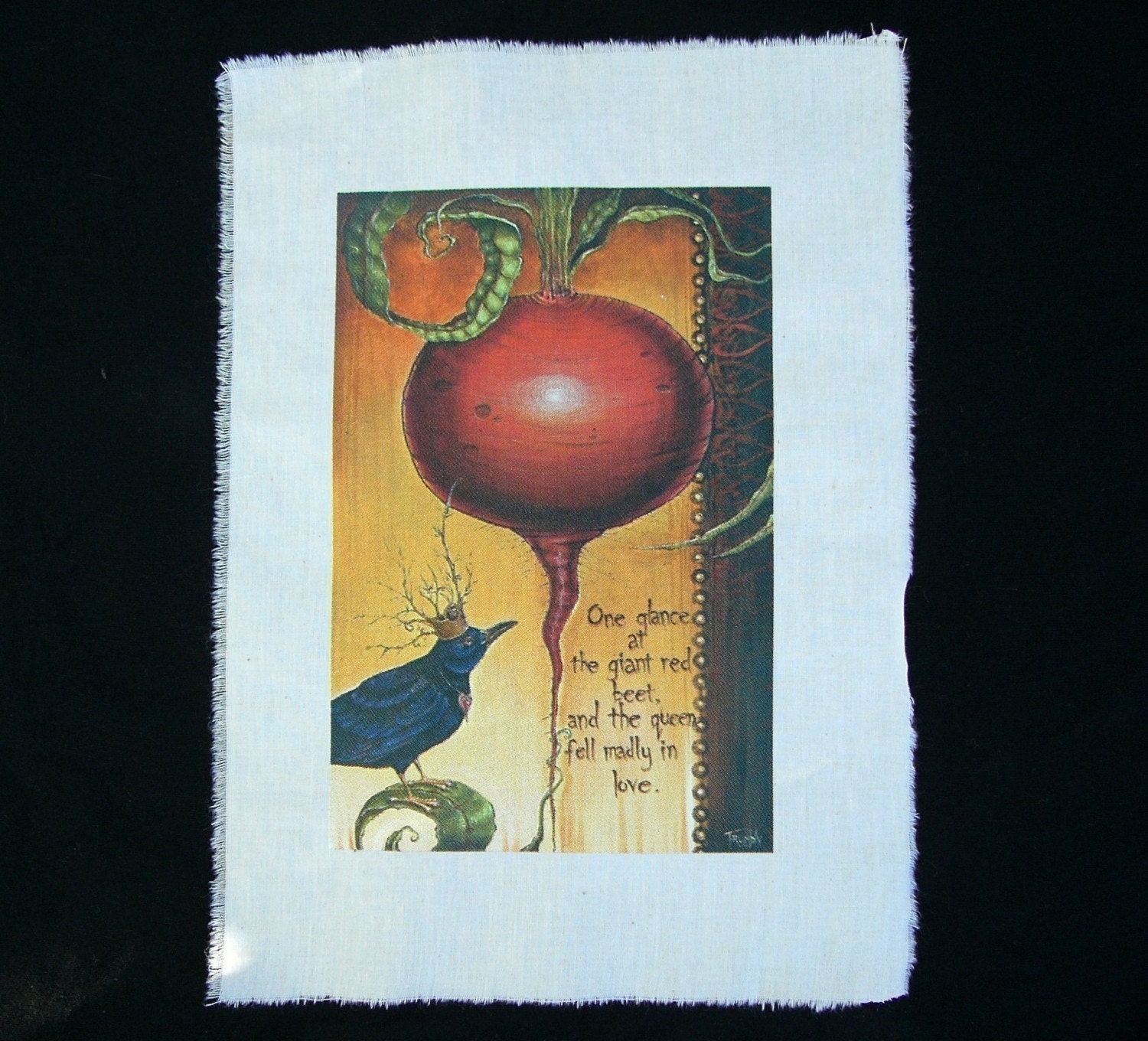 The Queen and the Beet Organic Cotton Fabric Patch Embellishments