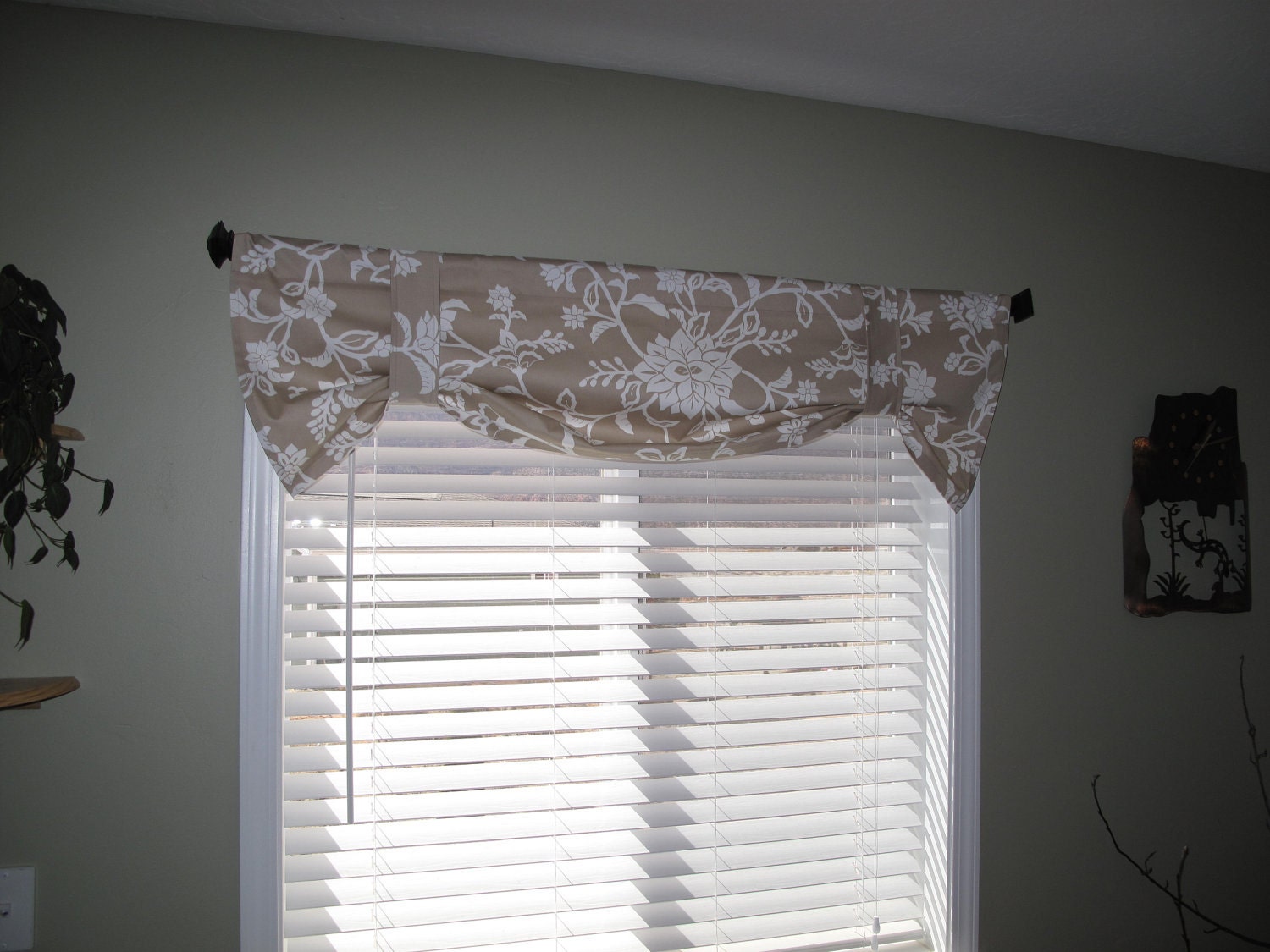 Buy contemporary window treatments - x2 Contemporary window treatment valance curtain reversable ties
