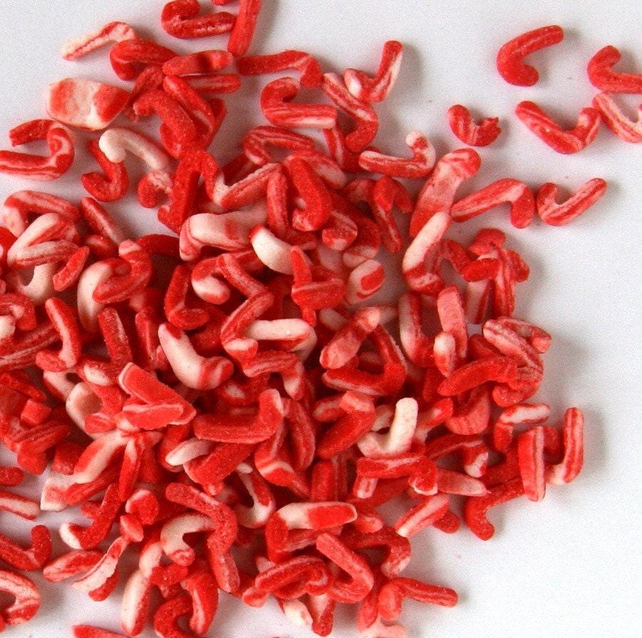 Peppermint Candy Cane Sprinkles for Decorating Cupcakes and Cookies (2 ounces) Il_170x135