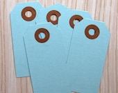 Little Light Blue Shipping Tags (25)