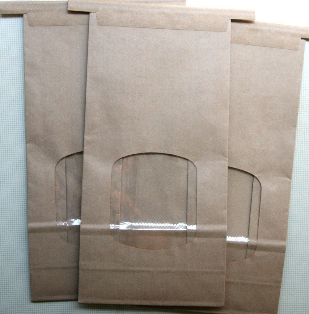 Kraft Paper Bakery Bags with Window 12 by sweetestelle on Etsy