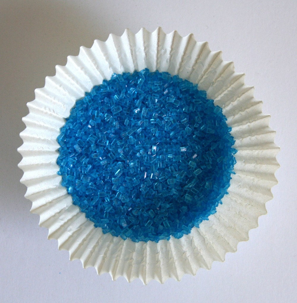 Blue Crystal Sugar for Decorating Cupcakes, Cookies and Cakes (4 ounces) Il_570xn