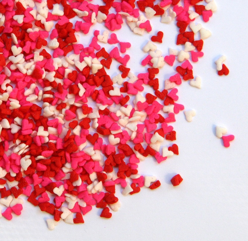 Valentine's Mini Heart Sprinkles for Decorating Cupcakes and Cookies (4 oz) Il_570xn