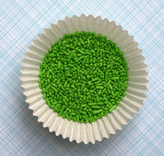 Lime Green Jimmies Sprinkles for Decorating Cupcakes and Cookies (4 ounces) Il_570xn