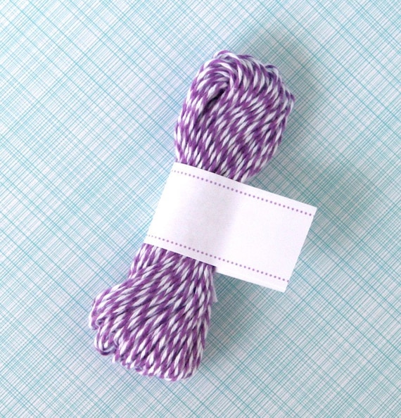 Lilac Purple Baker's Twine (15 yards) - Purple and White Bakers Twine Il_570xn
