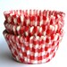 Cupcake Liners - Red Picnic Gingham Baking Cups (45)