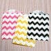 Little Chevron Paper Bags in Pink, Yellow and Black (30)