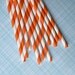 Orange Striped Paper Straws with Free Printable DIY Flags (25)