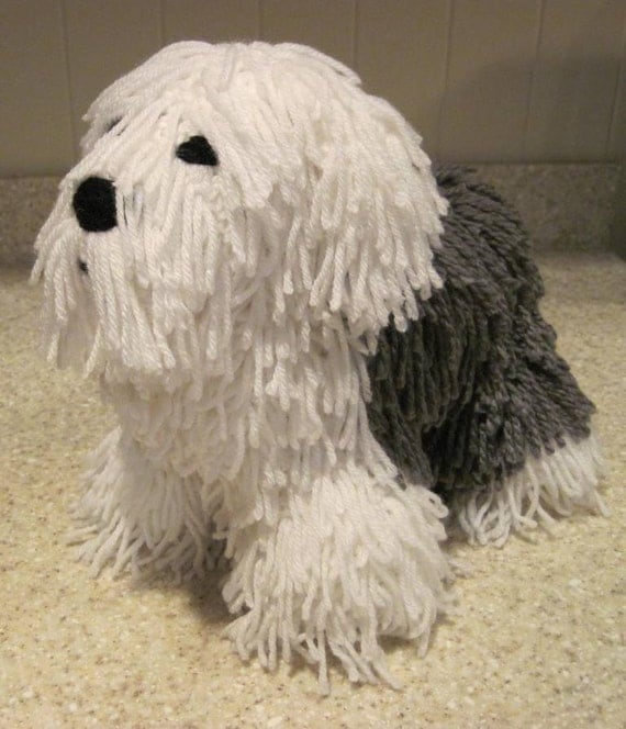 Crocheted Old English Sheepdog PDF Pattern - Digital Download