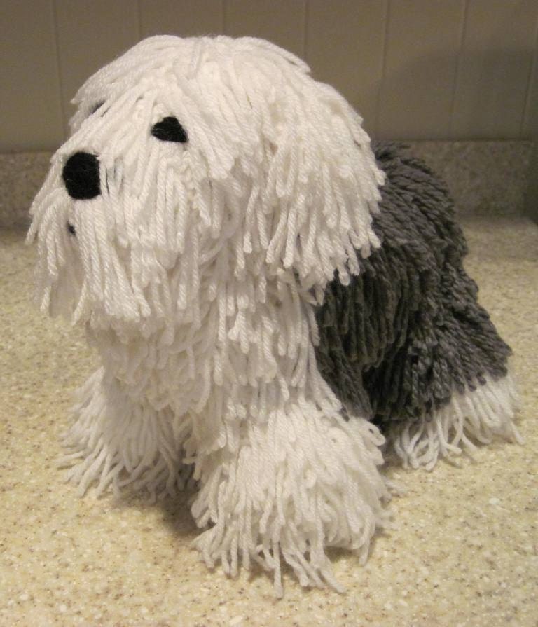 Crocheted Old English Sheepdog PDF Pattern - Digital Download