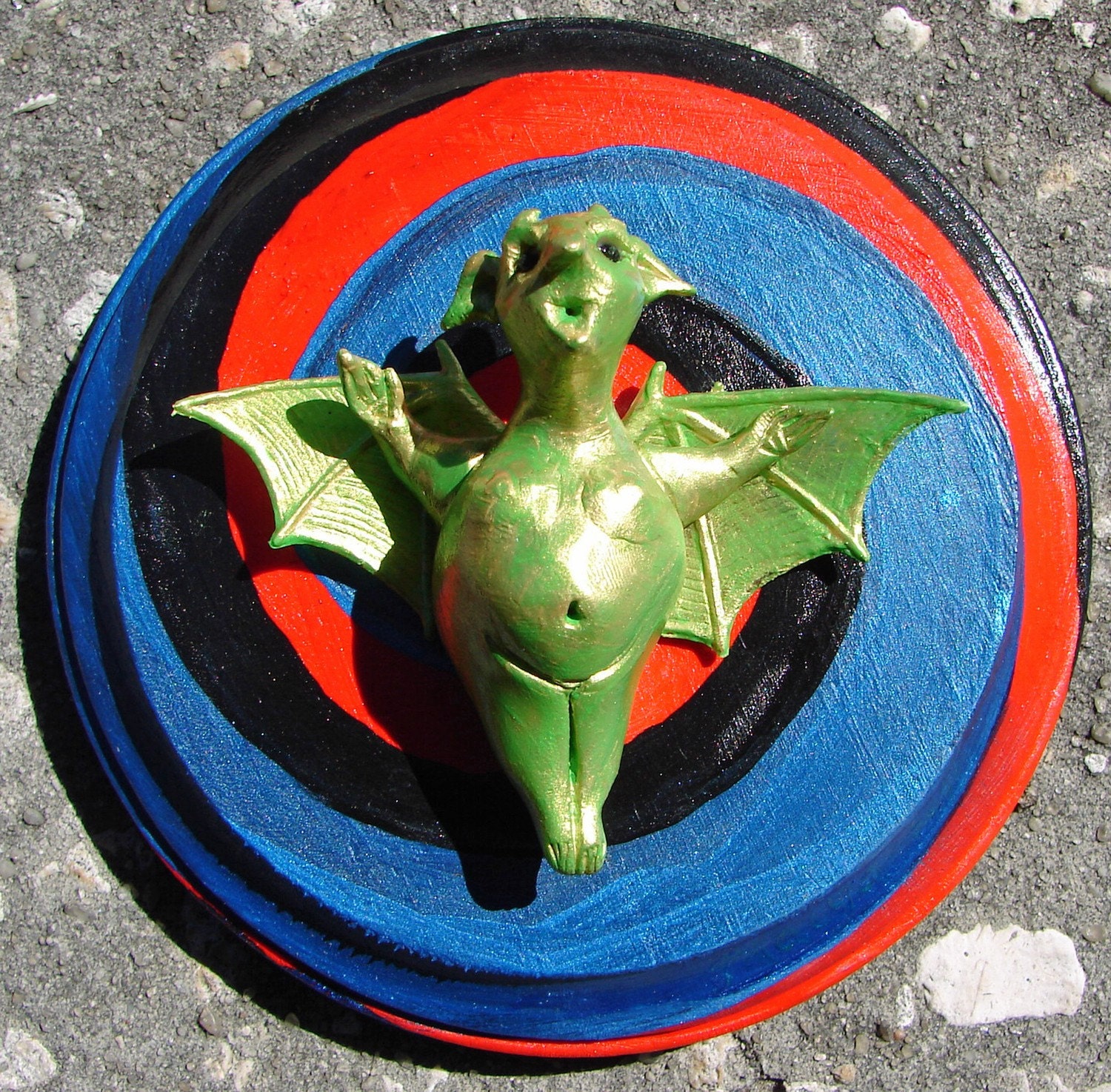 Green Gargoyle Demon Wall Plaque
