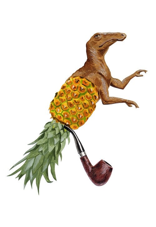 fine art print - Sir Dino Pineapple