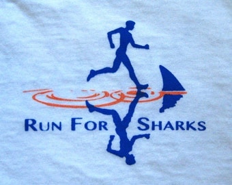 Run For Sharks T Shirt - Made to Order