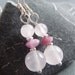 Pink Lady Rose Quartz and Sterling Silver Earrings