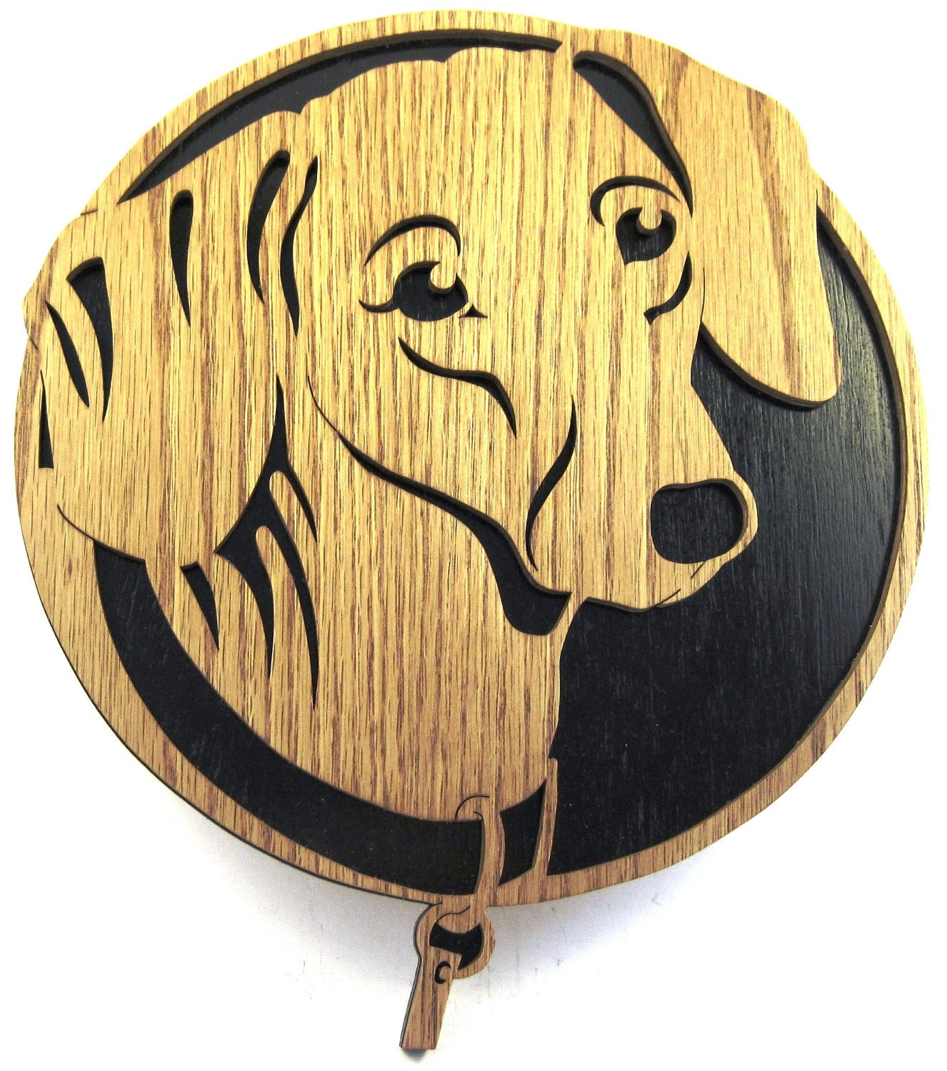 Dachshund dog face scroll saw cut16df by ScrollSawTreasures