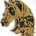 Horse head with minature horse inside it scroll saw cut--7H