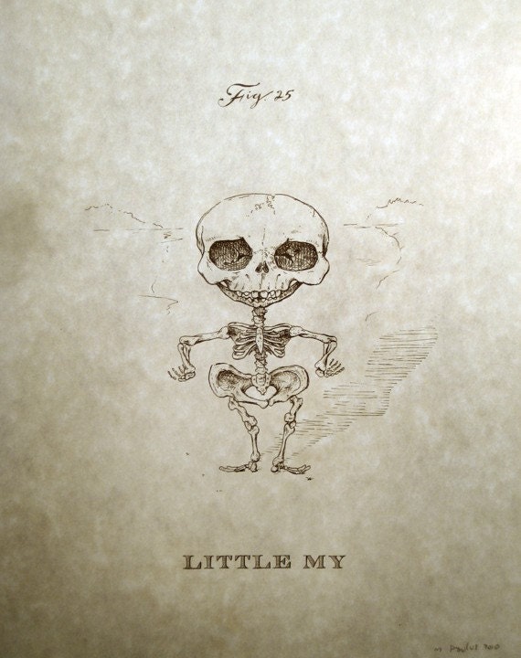 Little My Skeleton Print 8x10
