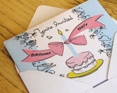 Vintage Birthday Party Invite - PRINTABLE - Adorable Retro Style