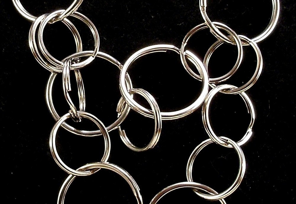 Silver-Look Chain Necklace and Bracelet Set