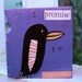 Original Whimsical Bird on Block Laugh Often Mixed Media