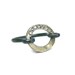 Black Silver White Gold Sapphire Ring - Halo