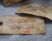 Wild Western Old fashion paper label tags  hanging  price tags