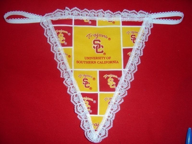 Womens USC Trojans G-String Thong Lingerie Panty Underwear