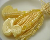 Yellow Baby Shower Beaded Tassel with Yellow Ducks