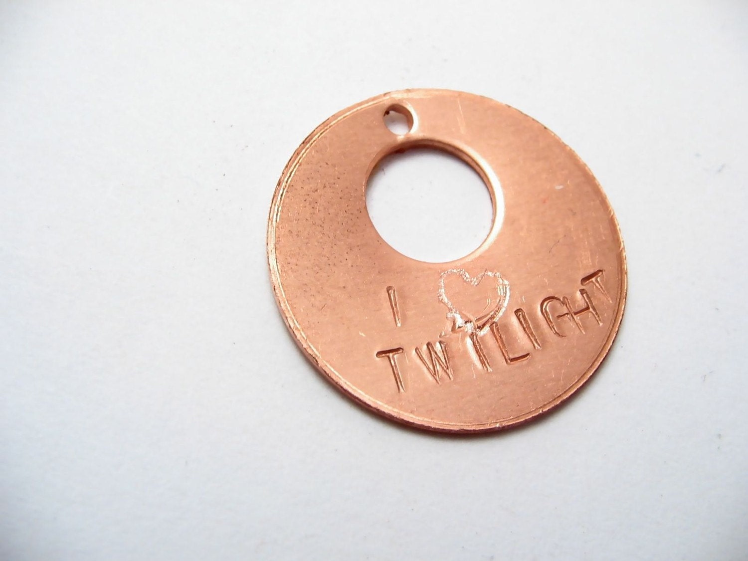 Copper Medallion or Charm Custom Hand Stamped