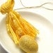 Yellow Easter Egg Beaded Tassel Ornament Decoration