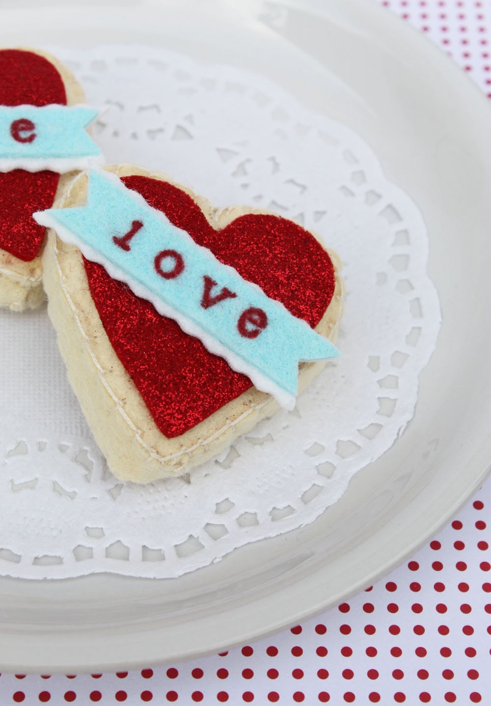 Magnet Felt Heart Valentine's Day Sugar Cookie