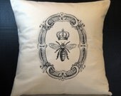 Pillow Cover Framed Queen Bee French Parisian Design