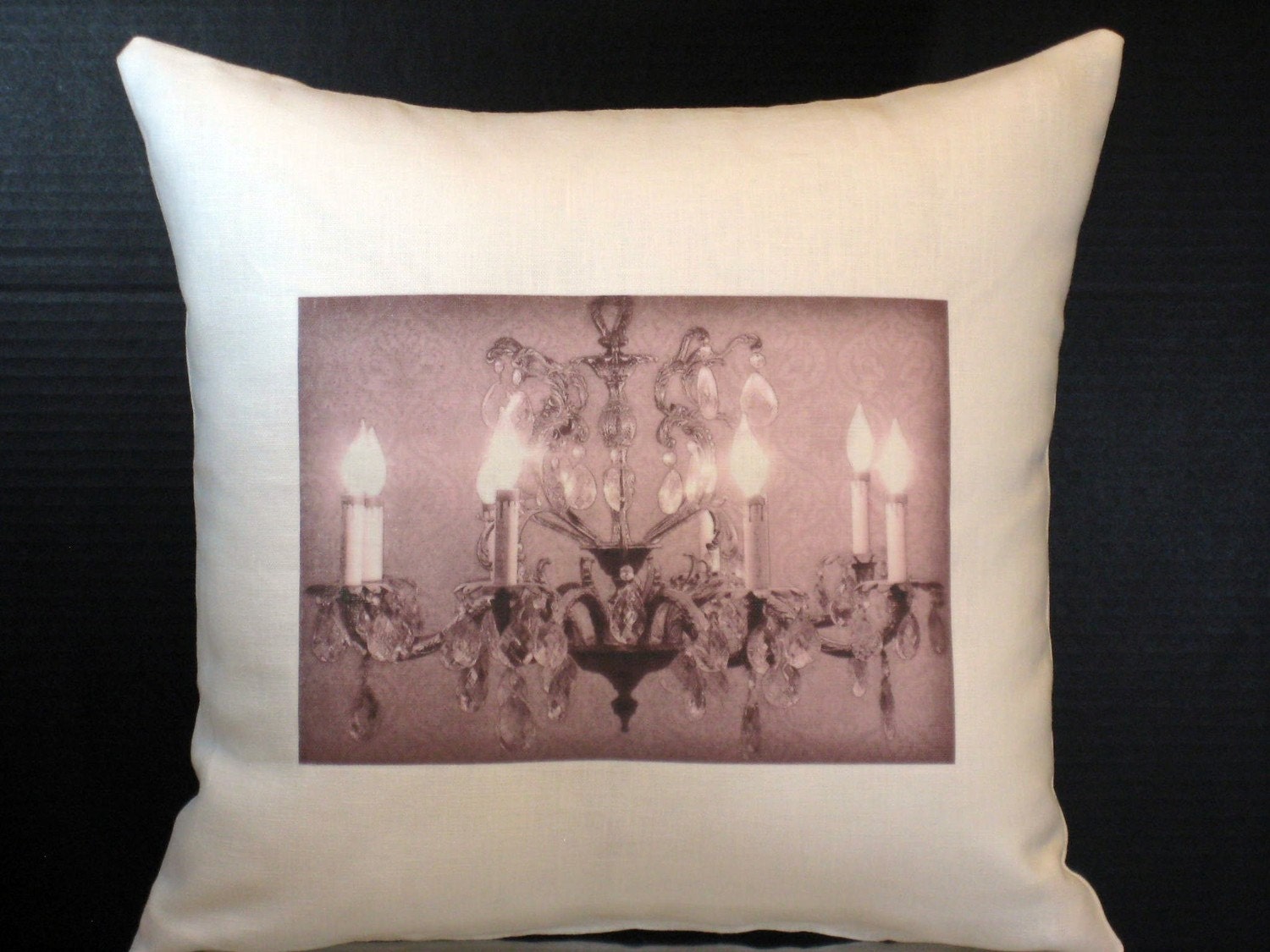 Pillow Shabby Chic Chandelier Dusty Pink