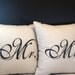 Pillow Set Mr. and Mrs. Pillows for Wedding Gifts, Newlyweds and Married Couples