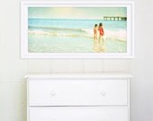 Gift for Sisters, Only Sis, Large Scale Giclee Print, Coney Island Beach 40x21