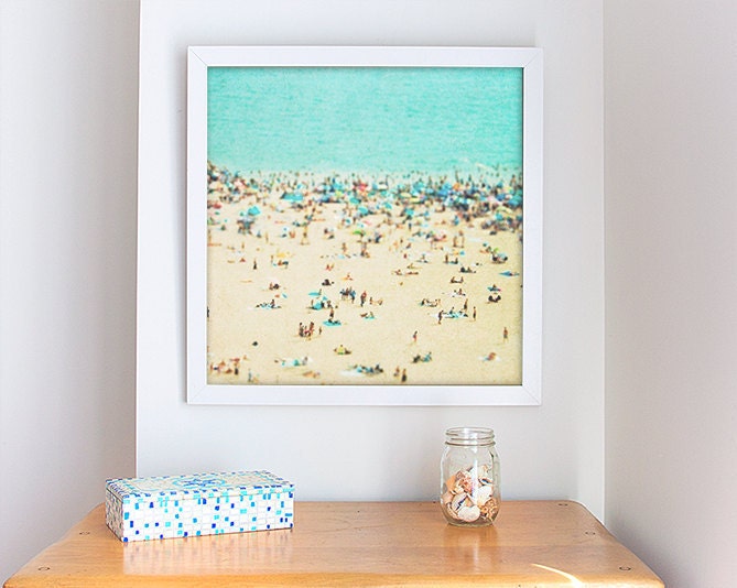 Large Scale Photography Coney Island Beach Archival Art Print 30x30"