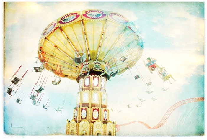 Ride the sky, decorative beach photography, wall decor, kids decor 12x18