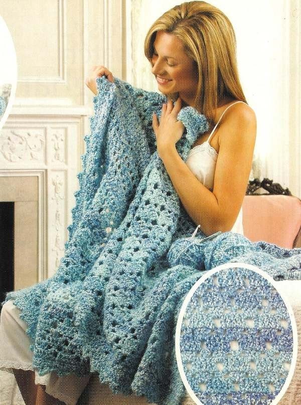 X273 Crochet PATTERN ONLY 3 Afghan Pattern Airy, Posy, Filet