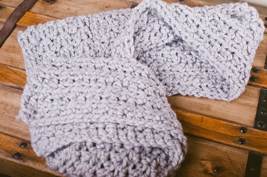 Gray hooded scarf, chunky scarf, gray scarf, pewter, winter, fall, spring, scoodie, mothers day