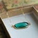 Hush /green quartz, vermeil & 14k gold filled necklace