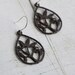 Bonsai /sterling & patina brass earrings