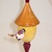 Miniature Birdhouse Handmade Ornamental little purple bird Maple Cherry Purpleheart Wood Hanging Christmas Decoration