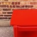Mid Century End Table In Poppy Paprika