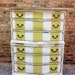 Vintage Distressed Striped Dresser