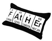 Father Black Cotton Chemistry Periodic Table Element Pillow