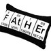 Father Black Cotton Chemistry Periodic Table Element Pillow