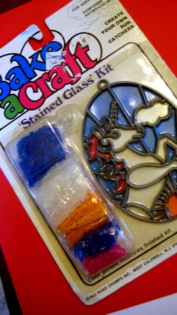 Vintage Unicorn Sun Catchers/Stained Glass Kit Bake by unicornkids