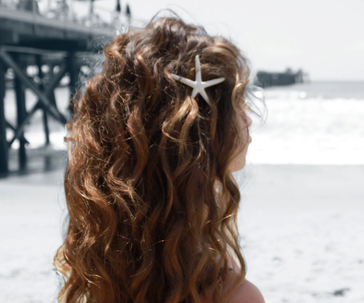 White Starfish Hair Pin 50% of proceeds donated to the Boo Boo Zoo