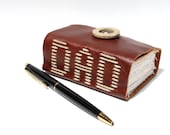 DAD - Leather Journal or Notebook - Designed and Hand Sewn by Wee Bindery - OOAK